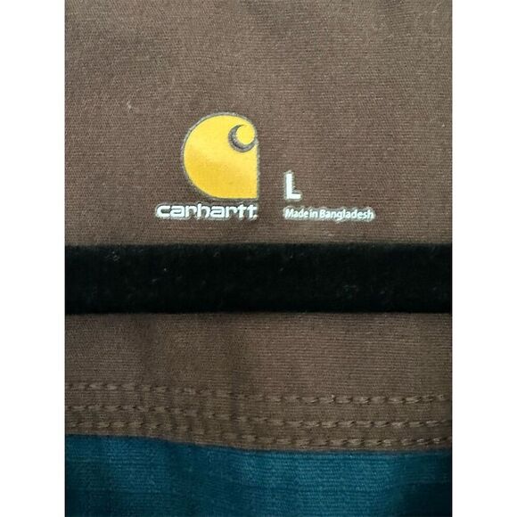 Carhartt Men's V-Neck Scrub Top Blue Size L with Chest Pocket - Picture 4 of 6